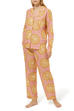 Printed Kiwi Pajama Set